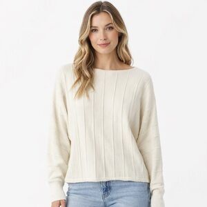 🌟🌟Magaschoni Cream Scoop Neck Sweater